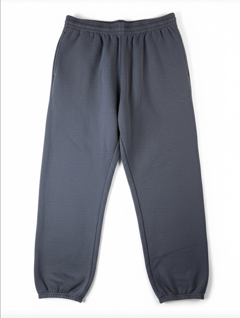 Fruit of the Loom Mens Large Gray Elastic Cuff Fleece Sweatpants